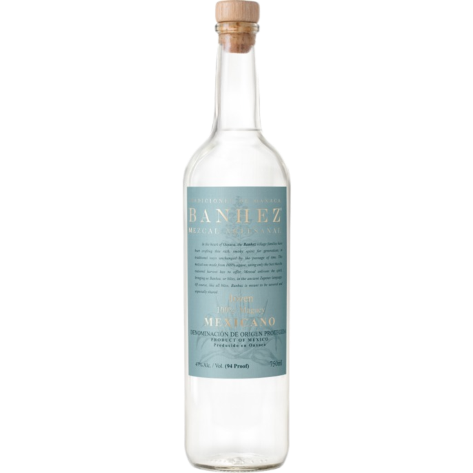 Banhez Mexicano Joven Mezcal Mezcal Artesanal 100% Maguey - 750ML Mezcal