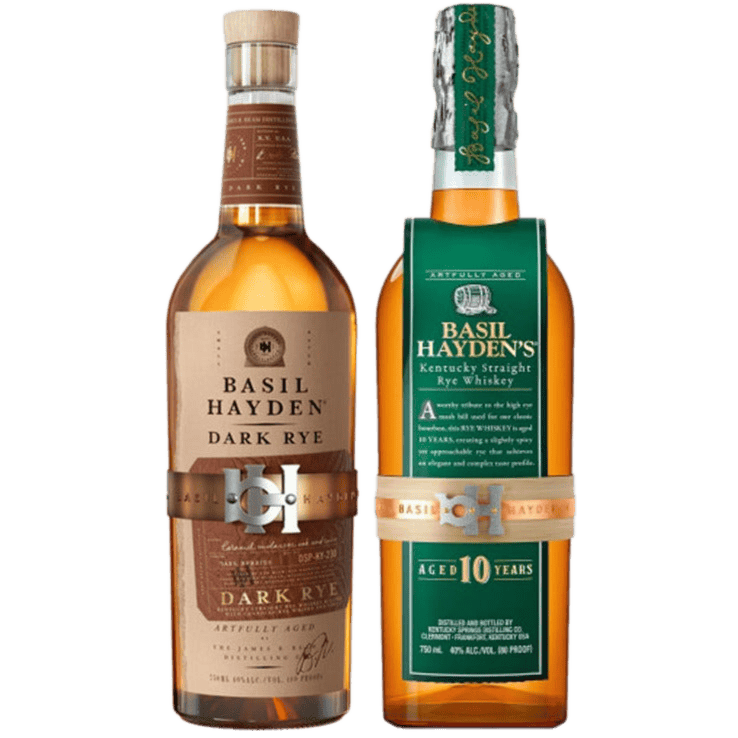 Basil Hayden's Dark Rye & 10 Year Rye Bundle - 750ML Whiskey