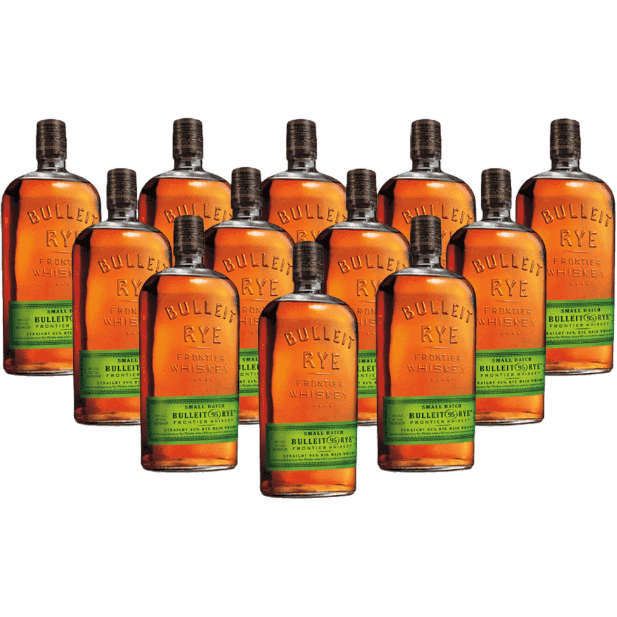 Bulleit 95 Rye Frontier Whiskey 12 Bottles - 750ML