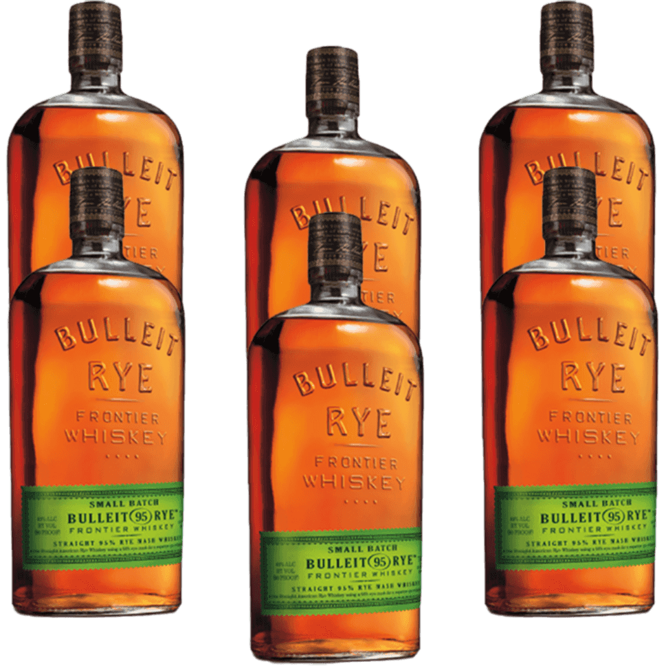 Bulleit 95 Rye Frontier Whiskey 6 Bottles - 750ML