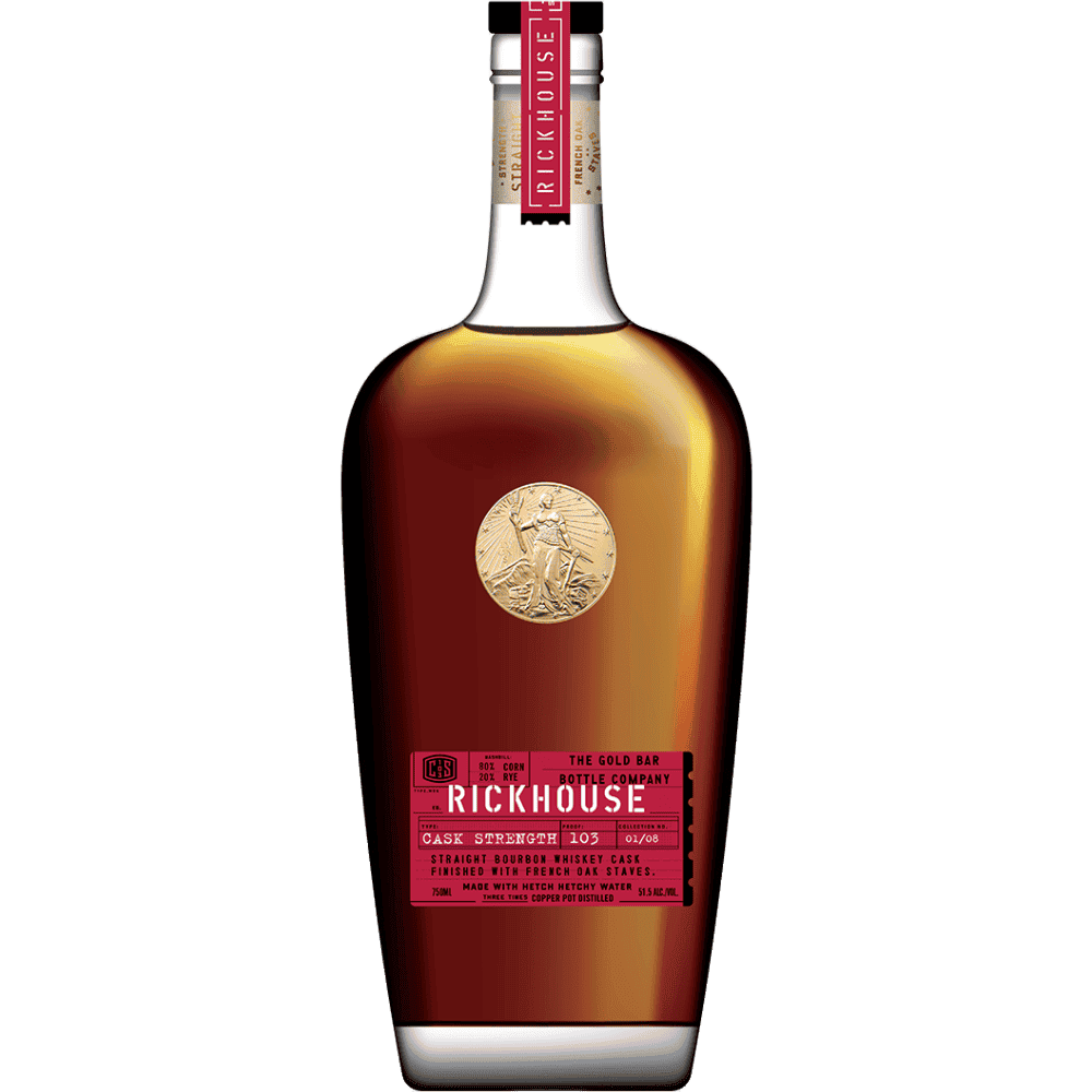 Gold Bar Straight Bourbon Whiskey Rickhouse Cask Strength 103 - 750ML