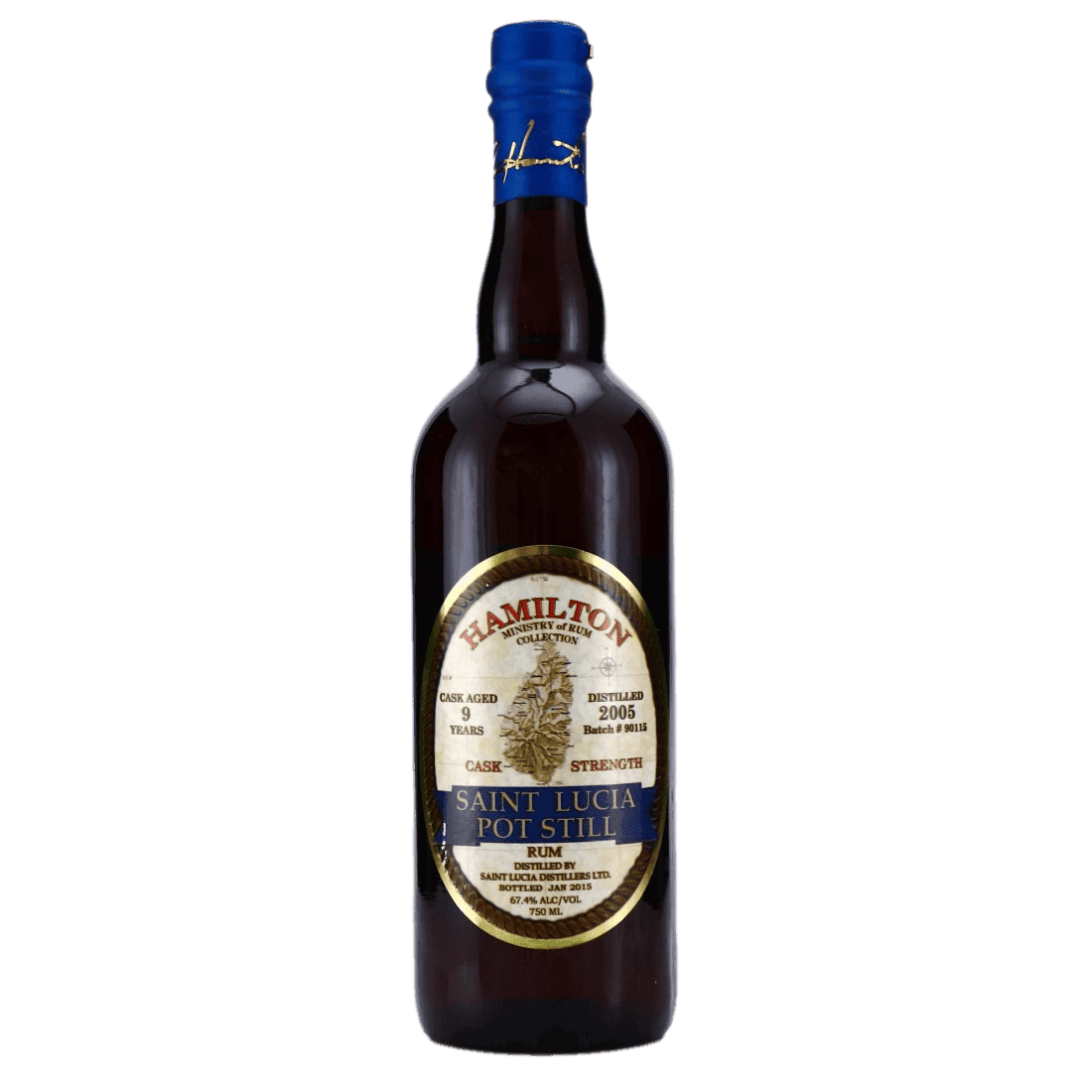 Hamilton St. Lucia Cask Strength 9 Year Old Rum - 750ML