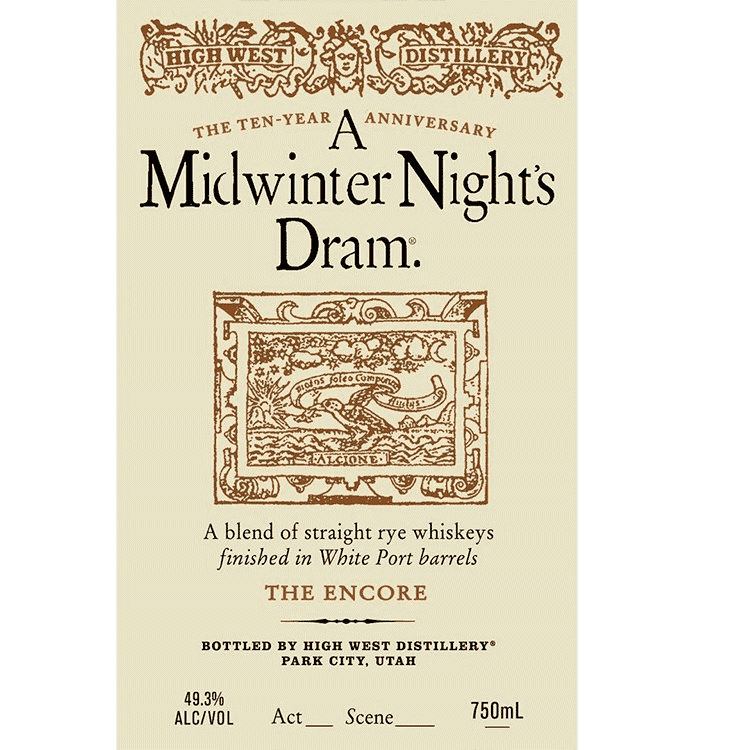 High West A Midwinter Night’s Dram The Encore Blend of Straight Ryes - 750ML