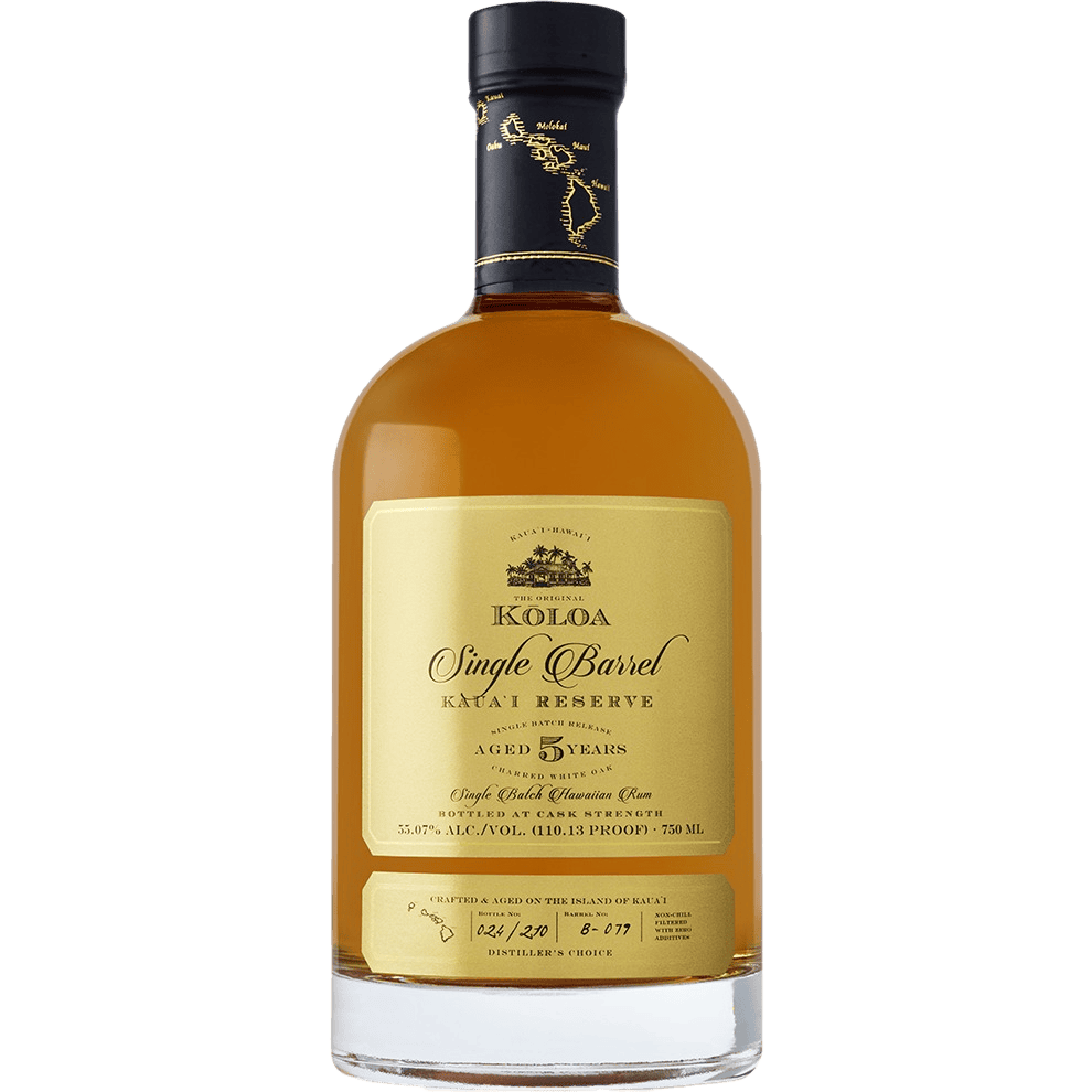 Kōloa Kaua’i Reserve Cask Strength Single-Barrel Aged Hawaiian Rum - 750ML