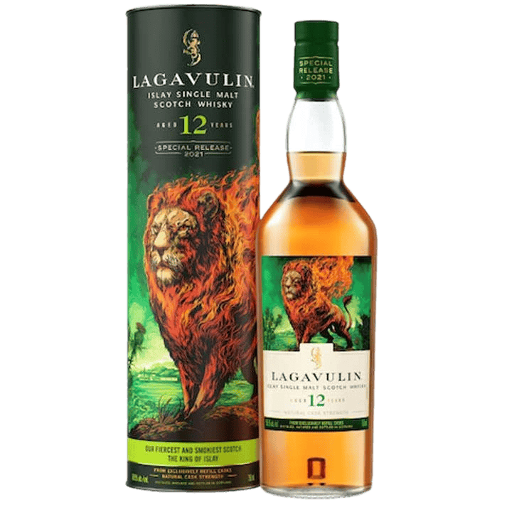 Lagavulin 12 Years The Lions Fire Scotch Whiskey - 750ML