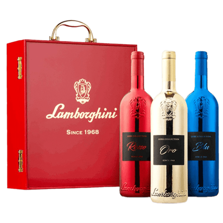 Lamborghini Wine Luxe Red Collection with Gift Set - 750ML