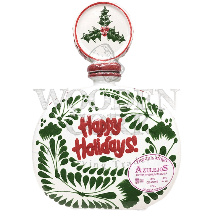 Los Azulejos Anejo Talavera HAPPY HOLIDAYS - 1.75L