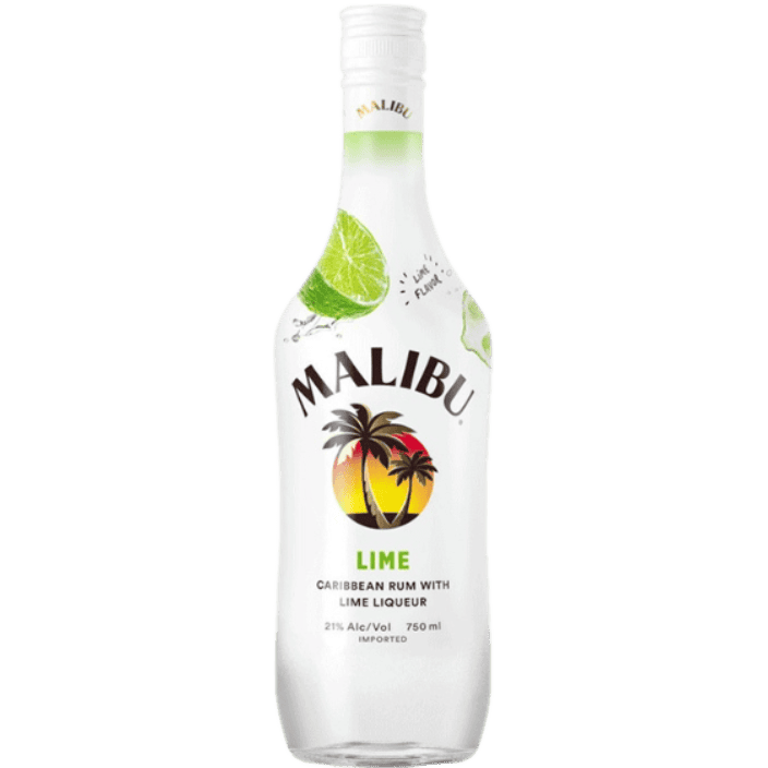 Malibu Flavored Caribbean Rum with Lime Liqueur - 750ML