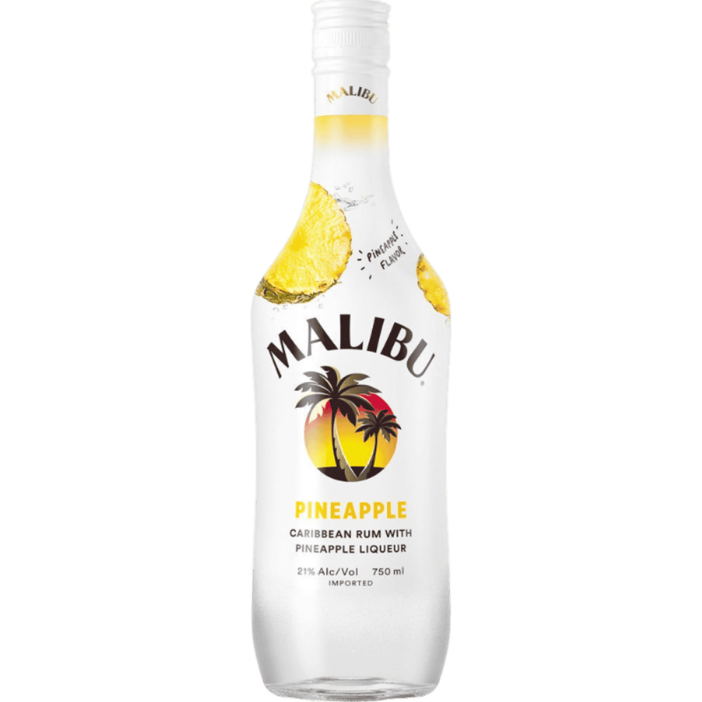 Malibu Flavored Caribbean Rum with Pineapple Liqueur - 750ML