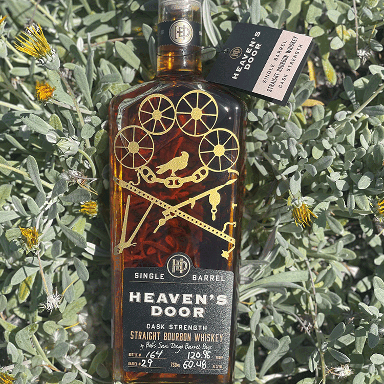San Diego Barrel Boys Heaven's Door Cask Strength Bourbon Whiskey - 750ML