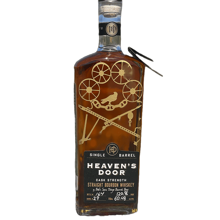 San Diego Barrel Boys Heaven's Door Cask Strength Bourbon Whiskey - 750ML
