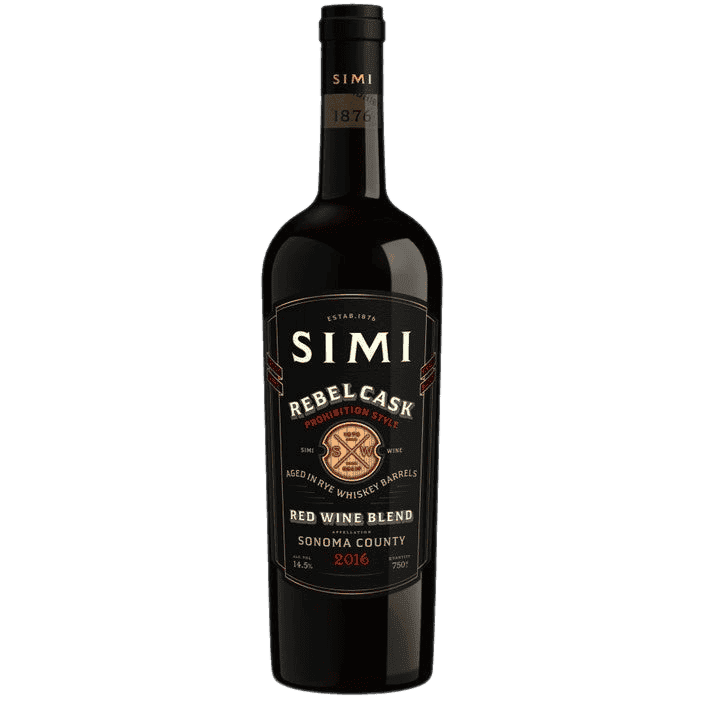 Simi Rebel Cask Red Wine Blend Aged In Rye Whiskey Barrels Sonoma County - 750ML