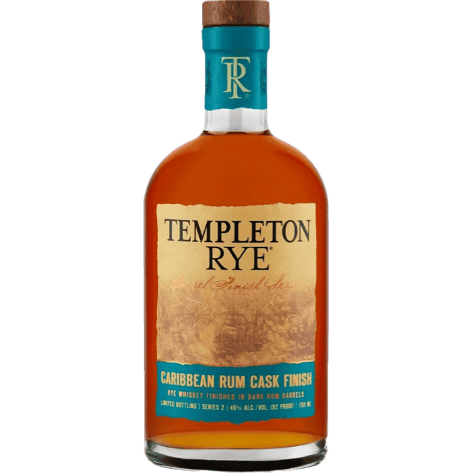 Templeton Barrel Finished Series Caribbean Rum Cask Finish Rye Whisky Finished In Dark Rum Barrels - 750ML