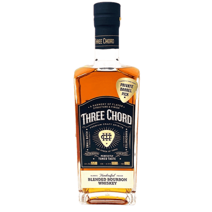 Three Chord Single Barrel Blended Bourbon Whiskey Honey Cask Finish 'San Diego Barrel Boys' Select - 750ML