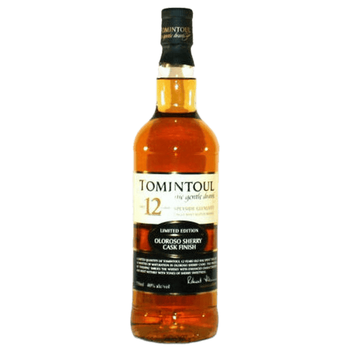 Tomintoul 12 Year Old Speyside Glenlivet Single Malt Scotch Whisky Oloroso Sherry Cask Finish Limited Edition - 750ML