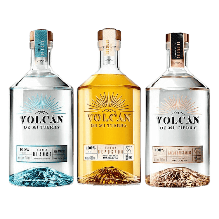 Volcan De Mi Tierra Blanco, Reposado & Anejo Cristalino Bundle Set - 750ML