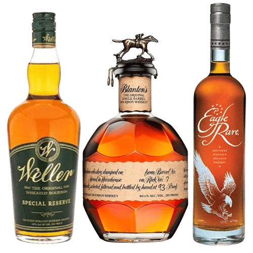 Weller Special Reserve & Blanton's Original Single Barrel Bourbon & Eagle Rare Bourbon Bundle - 750ML