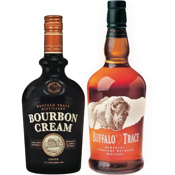 Buffalo Trace Bourbon Whiskey and Bourbon Cream Liqueur 2pk Bundle Real Liquor