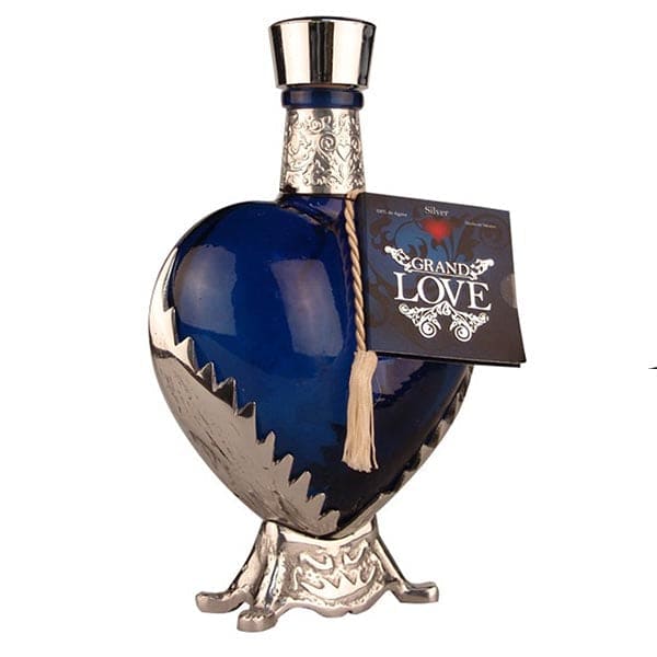 Grand Love Blue Heart Bottle Blanco Tequila Real Liquor