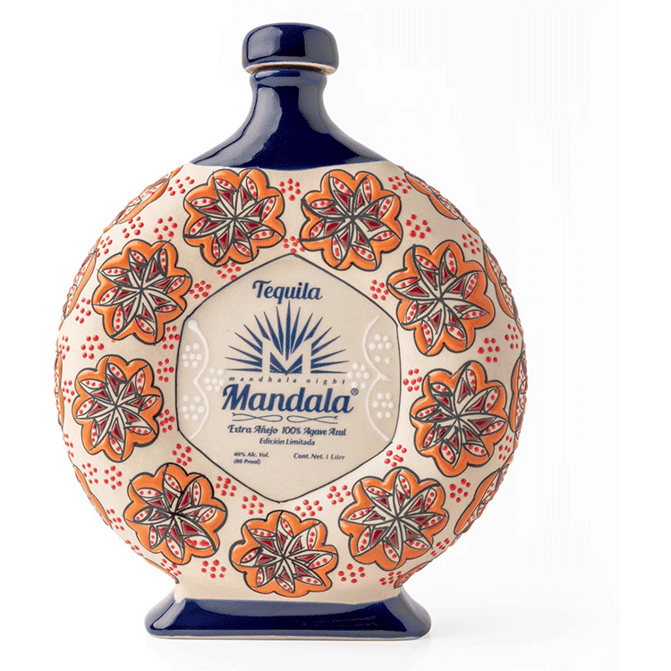 Mandala Extra Anejo Tequila Ceramic 1L - Available at Wooden Cork