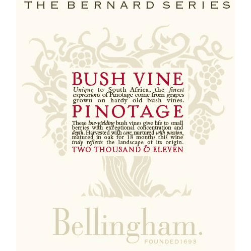 Bellingham The Bernard Series Bush Vine Pinotage 750ml 