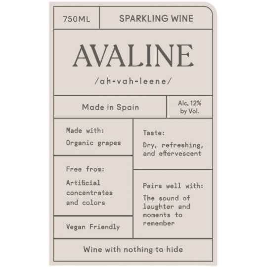 Avaline Spain Sparkling - 750ML Sparkling Wine