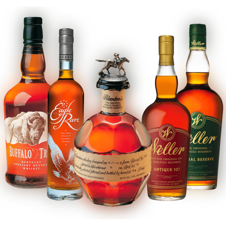 Blanton's, Eagle Rare, Buffalo Trace, Weller 107 & Special Reserve Premium Bourbon Collection Bundle 