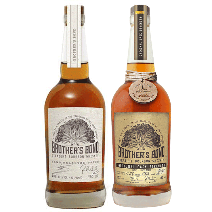 Brother's Bond Straight Bourbon Whiskey and Brother's Bond Original Cask Strength Straight Bourbon Whiskey Bundle 