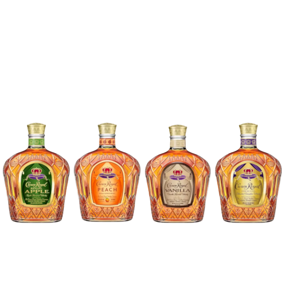 Crown Royal Apple, Peach, Vanilla & Deluxe Bundle