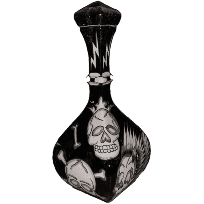 Dulce Amargura Day of the Dead Reposado Tequila Black Skull Decanter - 1L 