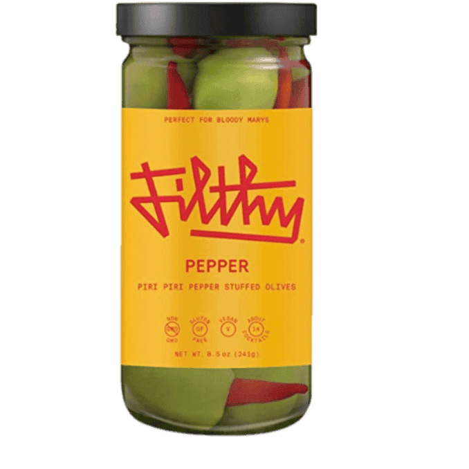 Filthy Pepper Olives 8oz - 750ML 