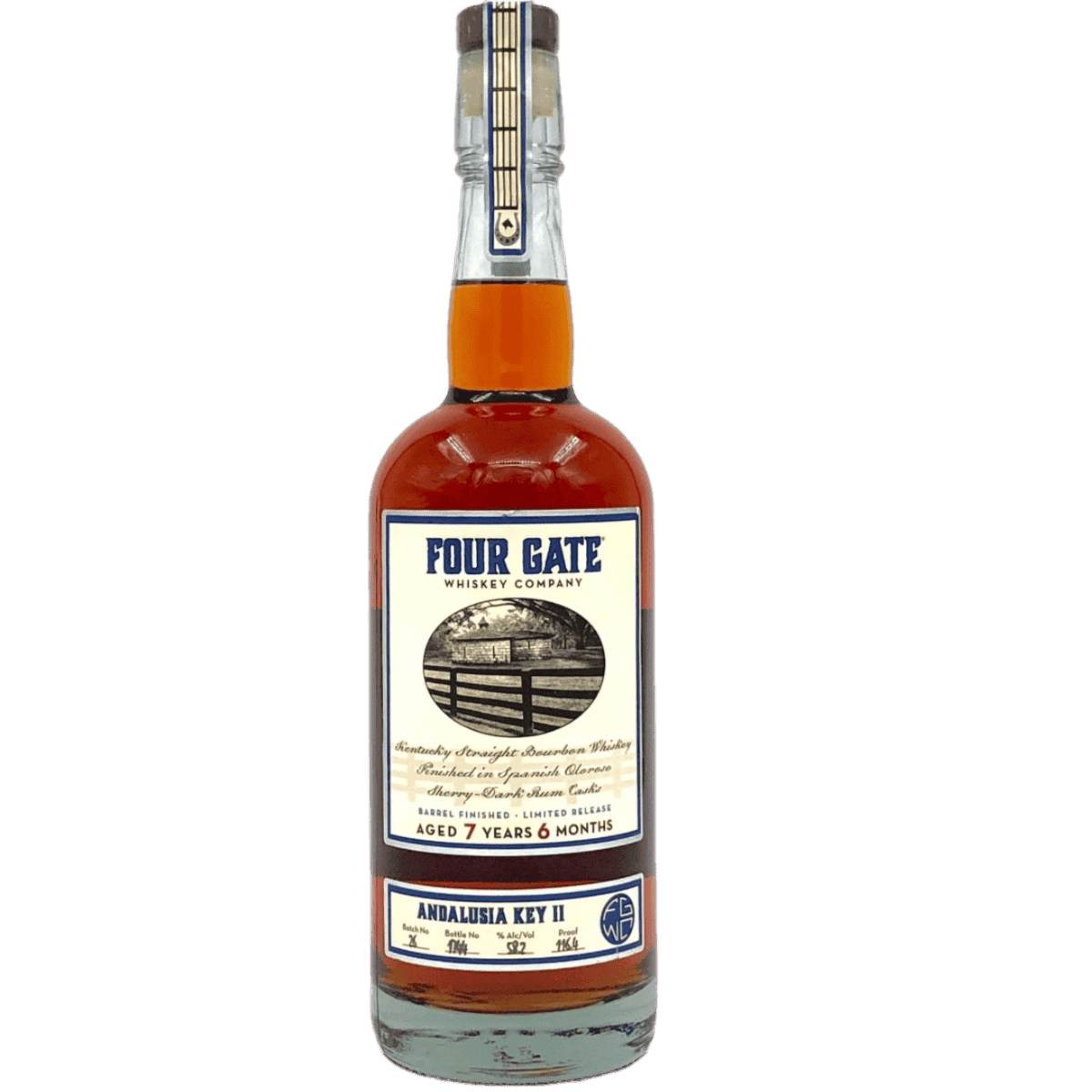 Four Gate Andalusia Key II Kentucky Straight Bourbon Finished in Spanish Oloroso Sherry-Dark Rum Casks 