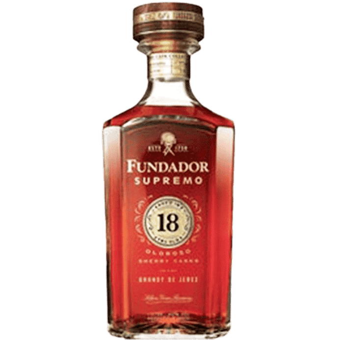 Fundador Brandy De Jerez Supremo Oloroso Sherry Casks Solera Gran Reserva 18 Yr 80 - 750ML 