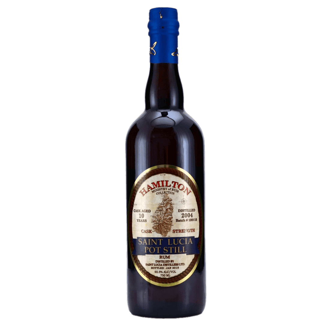 Hamilton St. Lucia Cask Strength 10 Year Old Rum - 750ML 