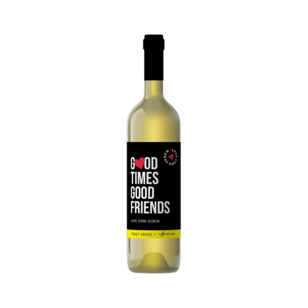 Love Cork Screw Good Times Good Friends Pinot Grigio - 750ml 