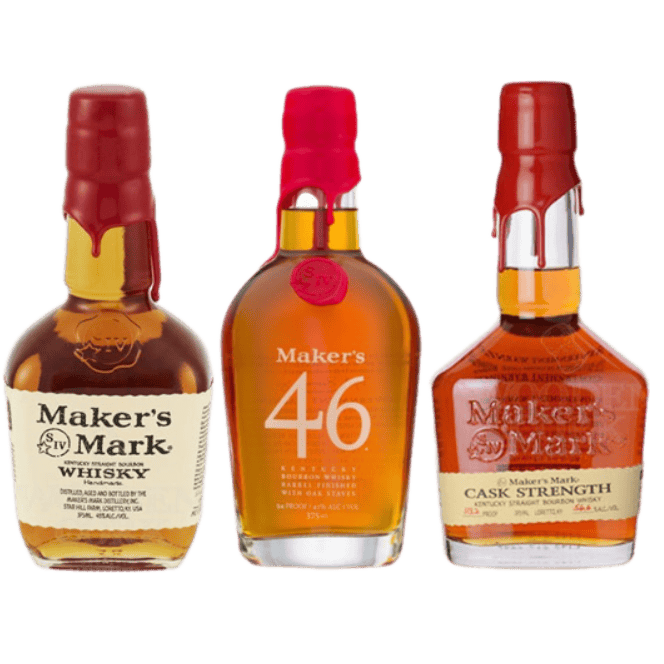 Maker's Mark Bourbon - 375ML & Cask Strength - 375ML & 46 - 375ML Bundle 