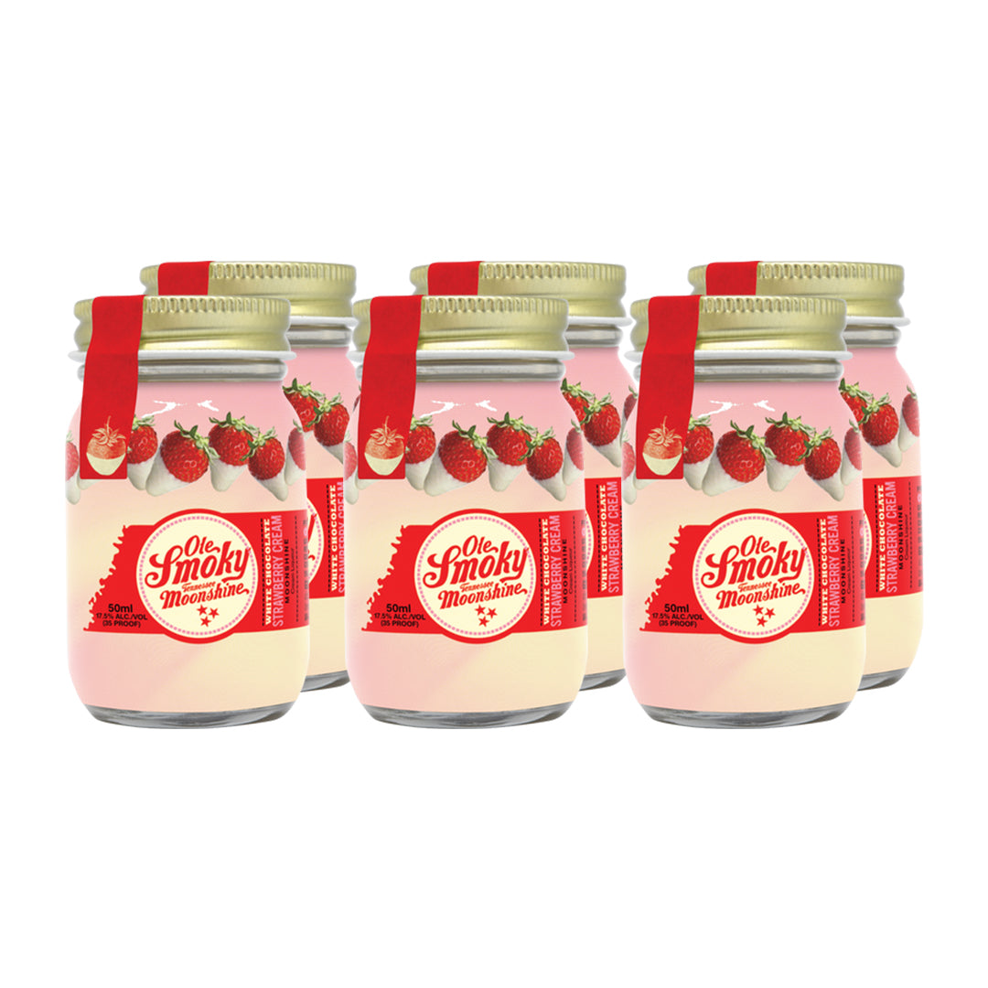 Ole Smoky White Chocolate Strawberry Cream Moonshine Mini 50ML 6-Pack
