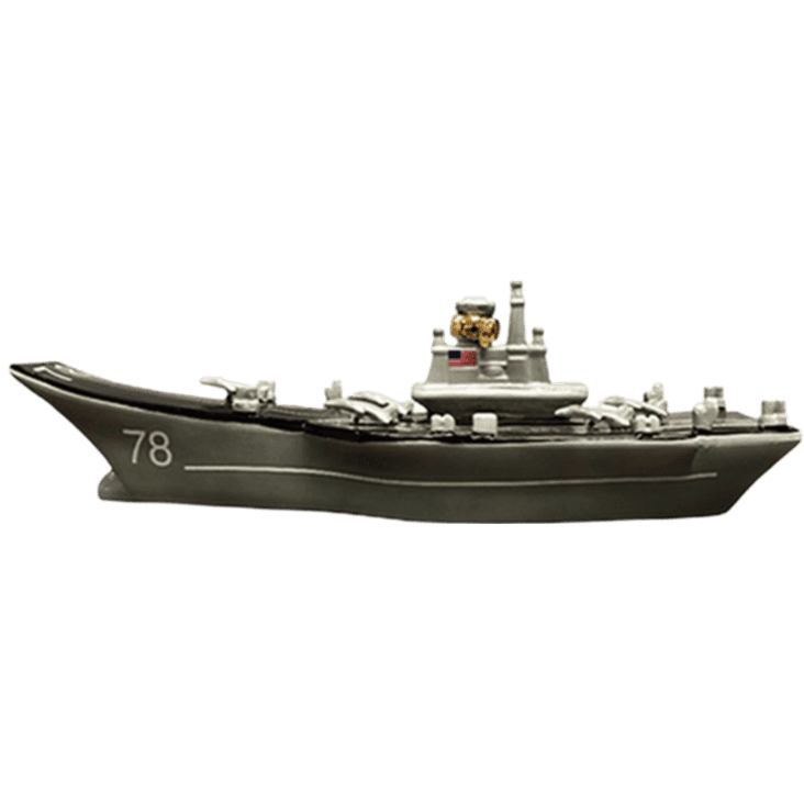 Open Sea Aircraft Carrier Ceramic Bourbon Bottle - 1.75L 