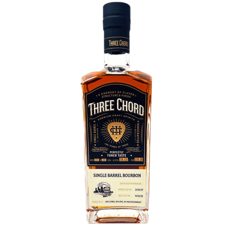 Three Chord Single Barrel Bourbon Whiskey 'San Diego Barrel Boys' Select - 750ML 