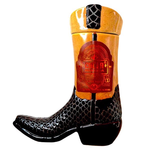 Chula Parranda Ceramic Boot Tequila Real Liquor