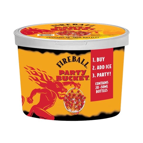 Fireball Cinnamon Whiskey Party Bucket Real Liquor