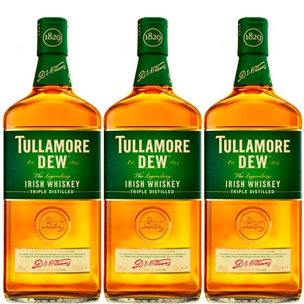 Tullamore D.E.W. Original Blended Irish Whiskey 3 Bottles Bundle